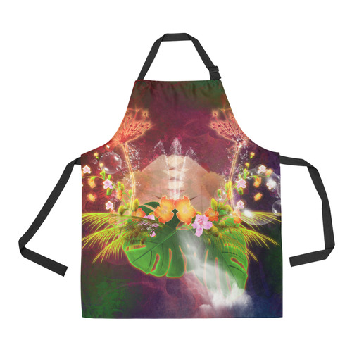 wonderful flowers All Over Print Apron