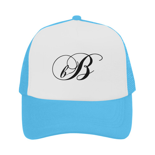 Alphabet B Light Blue Trucker Hat