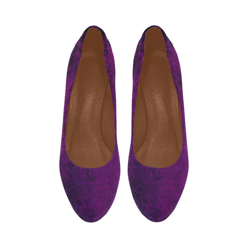 purple velvet high heels