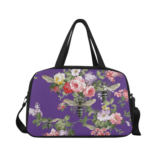 Purple Bees and Flowers Fitness Handbag (Model 1671)