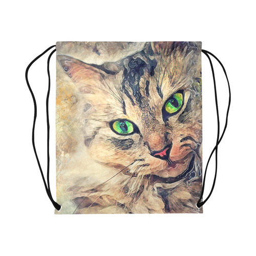 cat Pixie #cat #cats #kitty Large Drawstring Bag Model 1604 (Twin Sides)  16.5"(W) * 19.3"(H)