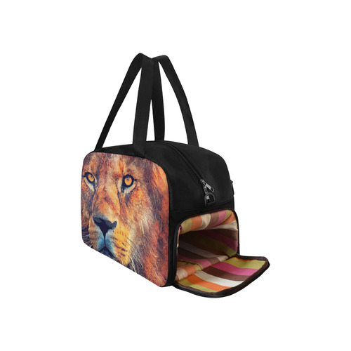 lion art #lion #animals #cat Fitness Handbag (Model 1671)