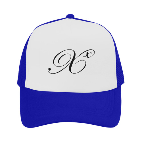 Alphabet X Blue Trucker Hat