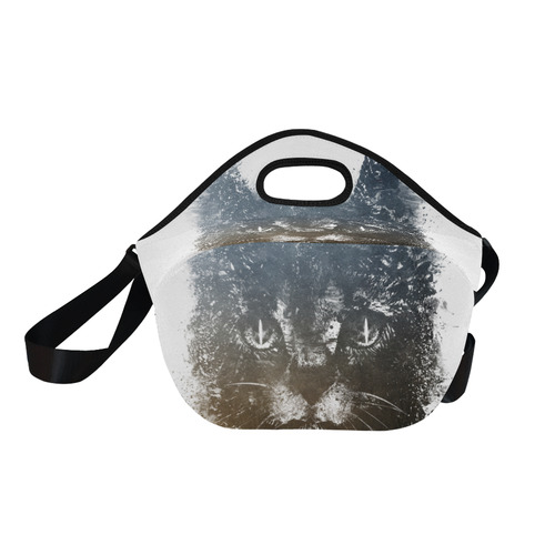 cat #cat #cats #kitty Neoprene Lunch Bag/Large (Model 1669)