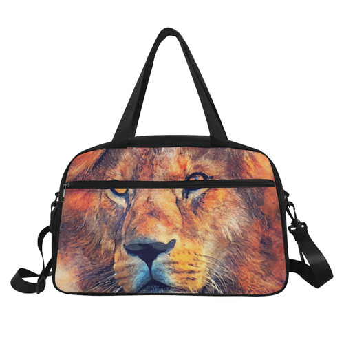 lion art #lion #animals #cat Fitness Handbag (Model 1671)