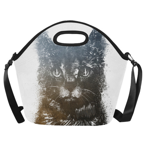 cat #cat #cats #kitty Neoprene Lunch Bag/Large (Model 1669)