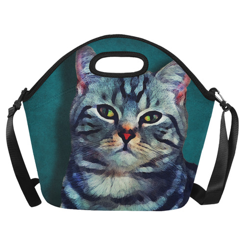 cat Bella #cat #cats #kitty Neoprene Lunch Bag/Large (Model 1669)
