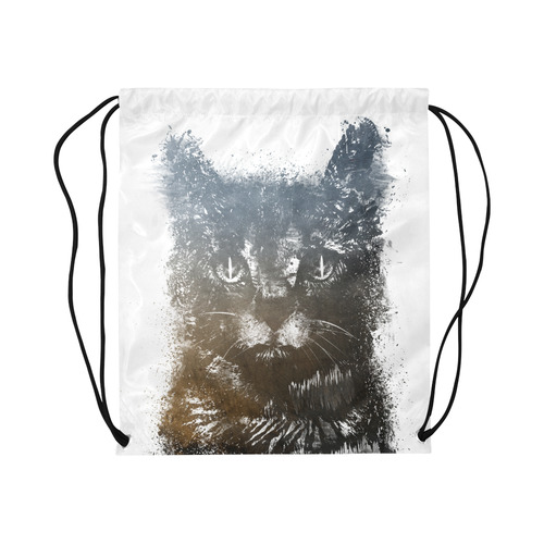 cat #cat #cats #kitty Large Drawstring Bag Model 1604 (Twin Sides)  16.5"(W) * 19.3"(H)