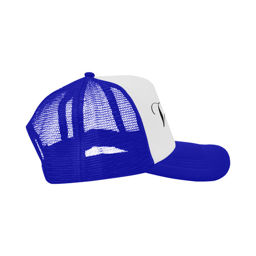Alphabet V Blue Trucker Hat