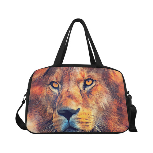 lion art #lion #animals #cat Fitness Handbag (Model 1671)