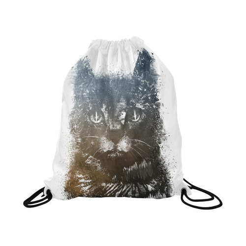 cat #cat #cats #kitty Large Drawstring Bag Model 1604 (Twin Sides)  16.5"(W) * 19.3"(H)