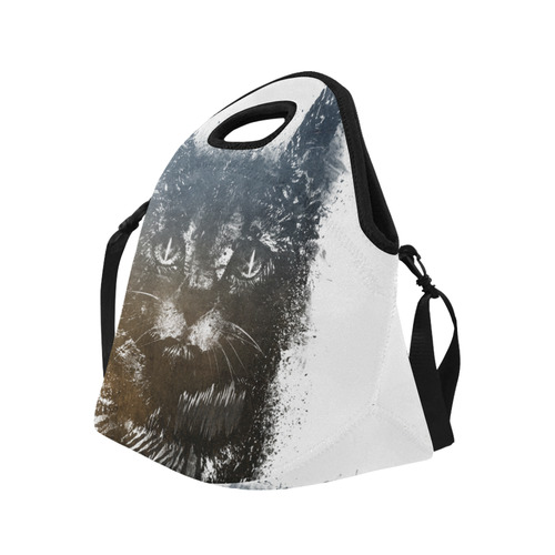 cat #cat #cats #kitty Neoprene Lunch Bag/Large (Model 1669)