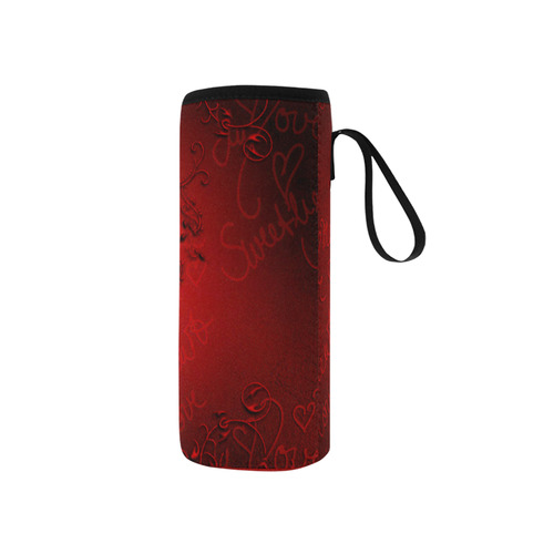 Valentine's day, wonderful heart Neoprene Water Bottle Pouch/Small