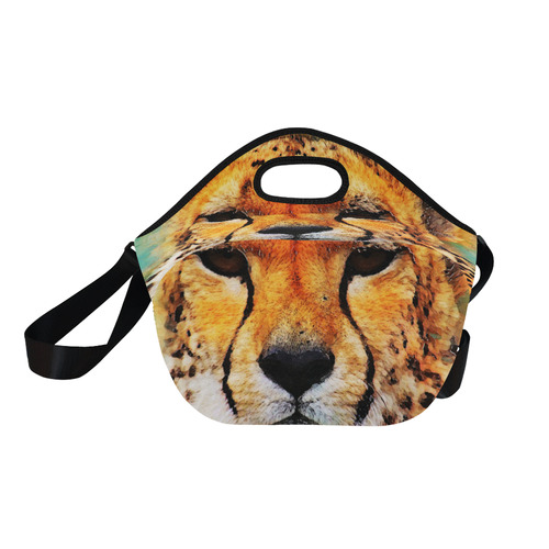 gepard leopard #gepard #leopard #cat Neoprene Lunch Bag/Large (Model 1669)