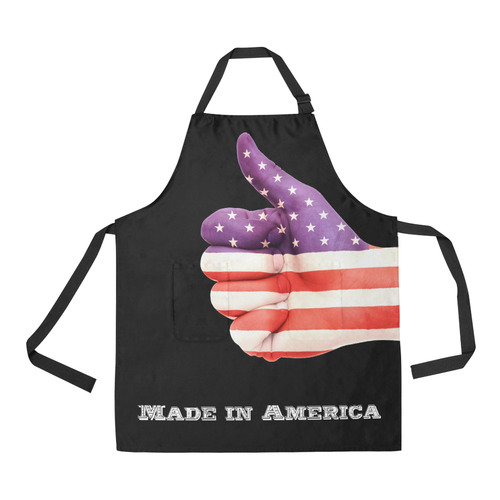 Apron Made in America Flag by Tell 3 People All Over Print Apron