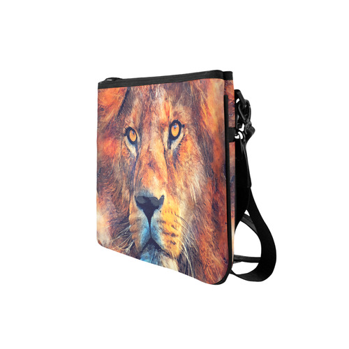 lion art #lion #animals #cat Slim Clutch Bag (Model 1668)