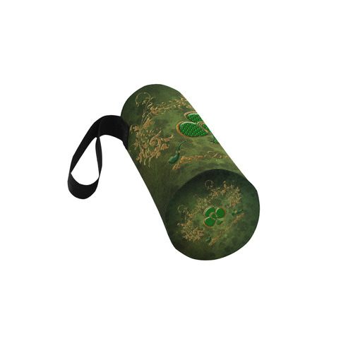 Happy st. patrick's day with clover Neoprene Water Bottle Pouch/Medium