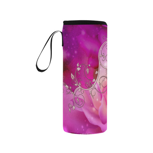 Wonderful floral design Neoprene Water Bottle Pouch/Medium