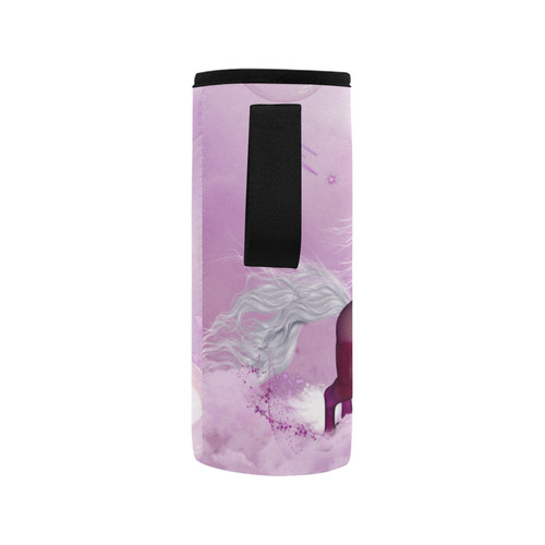 Awesome unicorn in violet colors Neoprene Water Bottle Pouch/Medium