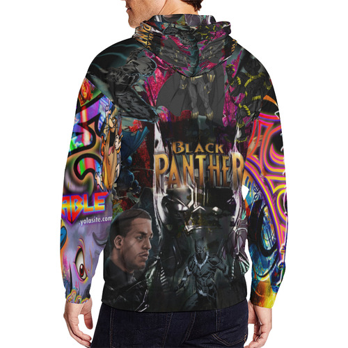 Black Panther - By TheONE Savior @ ImpossABLE Endeavors All Over Print Full Zip Hoodie for Men (Model H14)