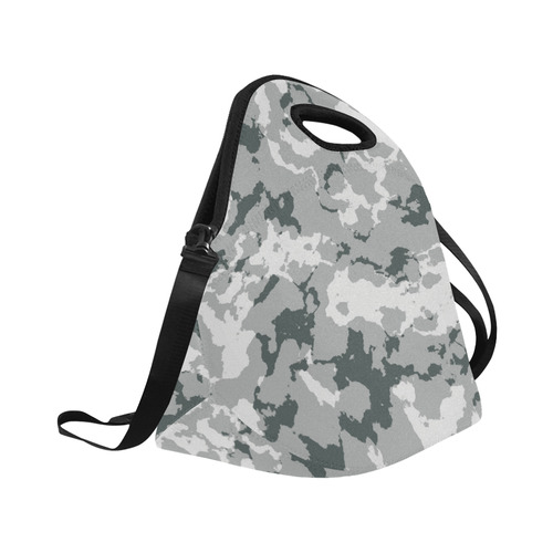 winter Camouflage Neoprene Lunch Bag/Large (Model 1669)