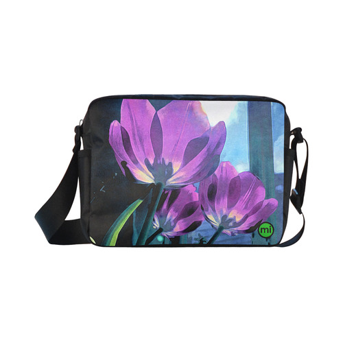 Sunny Lilac Tulips. Inspired by the Magic Island of Gotland. Classic Cross-body Nylon Bags (Model 1632)