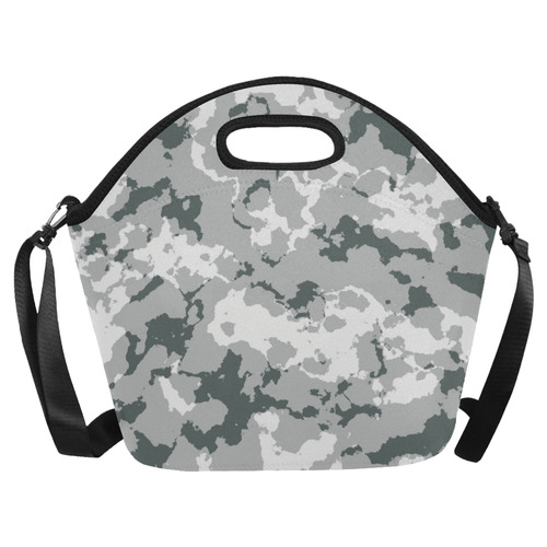 winter Camouflage Neoprene Lunch Bag/Large (Model 1669)