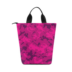 pink Camouflage Nylon Lunch Tote Bag (Model 1670)