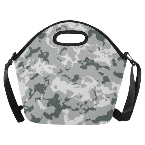 winter Camouflage Neoprene Lunch Bag/Large (Model 1669)