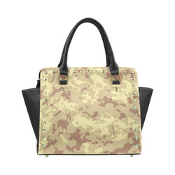 desert Camouflage Rivet Shoulder Handbag (Model 1645)