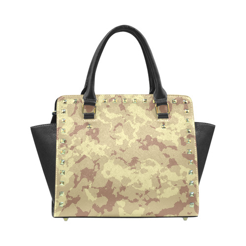 desert Camouflage Rivet Shoulder Handbag (Model 1645)