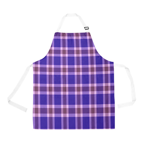 Navy Violet White Plaid
