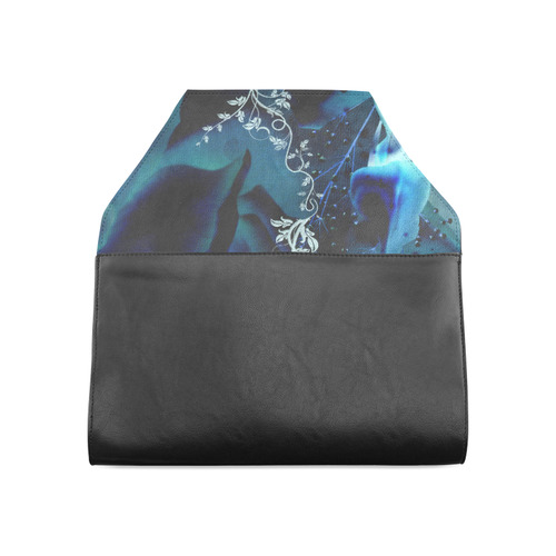 Floral design, blue colors Clutch Bag (Model 1630)