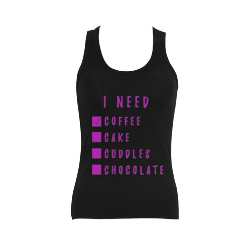 i need coffee p Women's Shoulder-Free Tank Top (Model T35)