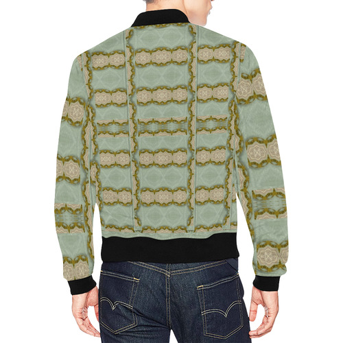 Celtic wood knots in decorative gold All Over Print Bomber Jacket for Men (Model H19)