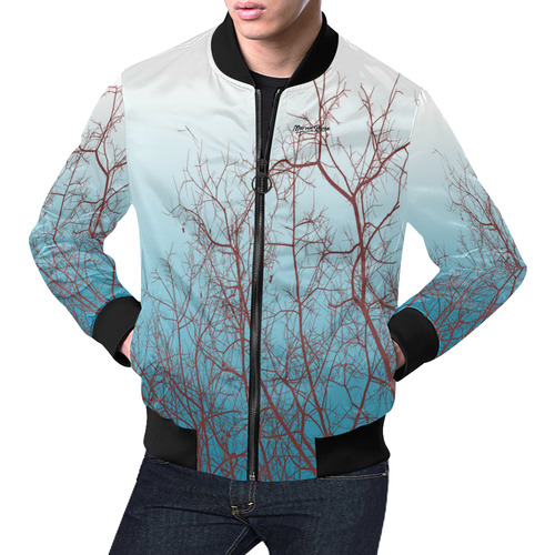 Midnight Morning All Over Print Bomber Jacket for Men (Model H19)