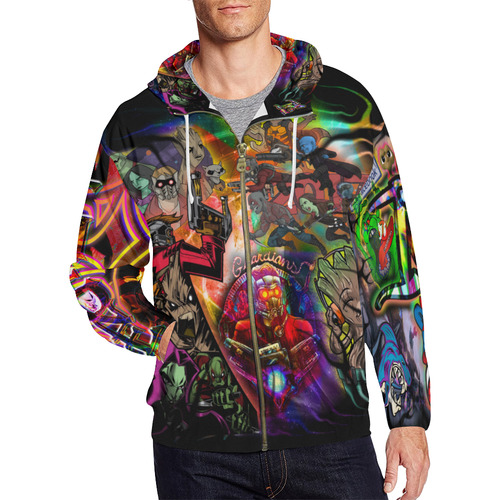 Guardian of the Galaxy - By TheONE Savior @ ImpossABLE Endeavors All Over Print Full Zip Hoodie for Men (Model H14)