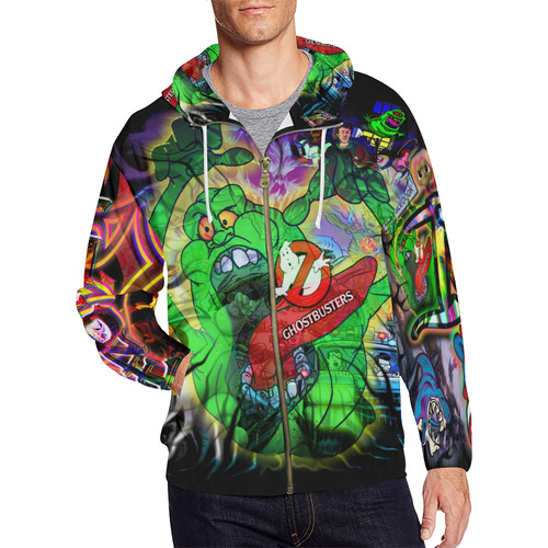 Ghostbusters - By TheONE Savior @ ImpossABLE Endeavors All Over Print Full Zip Hoodie for Men (Model H14)