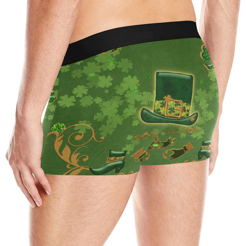 Happy st. patrick's day with hat Men's All Over Print Boxer Briefs (Model L10)