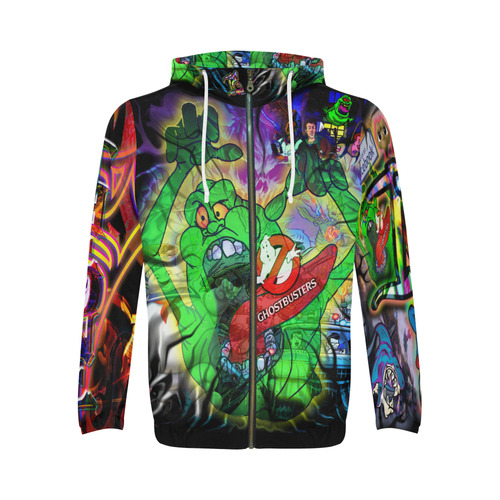 Ghostbusters - By TheONE Savior @ ImpossABLE Endeavors All Over Print Full Zip Hoodie for Men (Model H14)