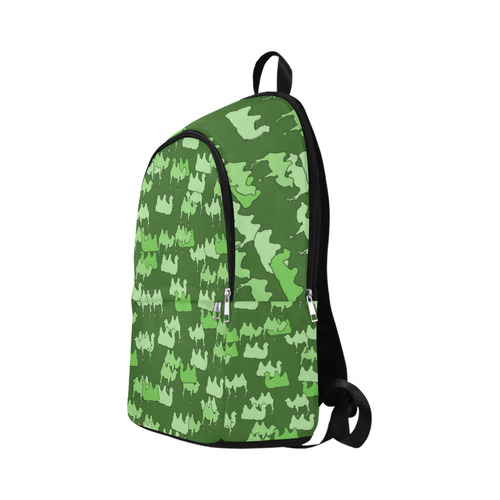 camelflage green Fabric Backpack for Adult (Model 1659)