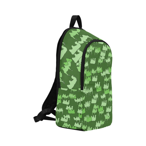 camelflage green Fabric Backpack for Adult (Model 1659)