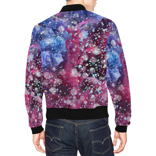 Just Fun pink by JamColors All Over Print Bomber Jacket for Men (Model H19)