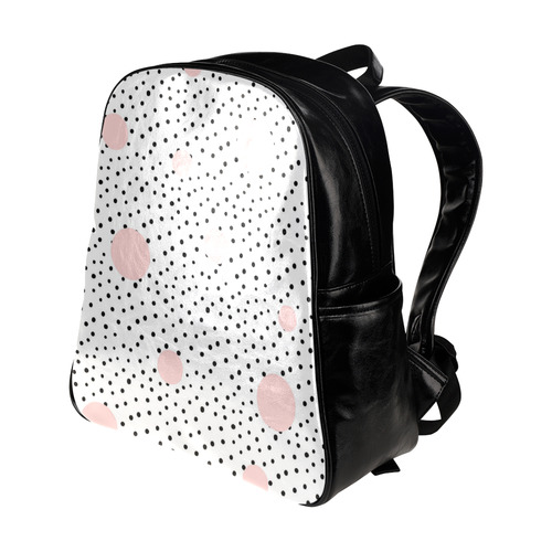 Trendy Abstract Art Multi-Pockets Backpack (Model 1636)