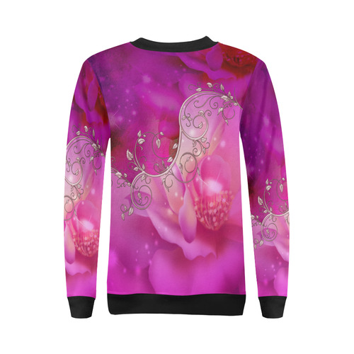 Wonderful floral design All Over Print Crewneck Sweatshirt for Women (Model H18)