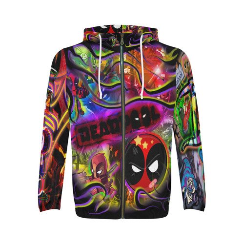 Deadpool - By TheONE Savior @ ImpossABLE Endeavors All Over Print Full Zip Hoodie for Men (Model H14)