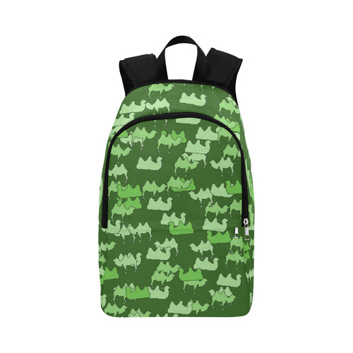 camelflage green Fabric Backpack for Adult (Model 1659)