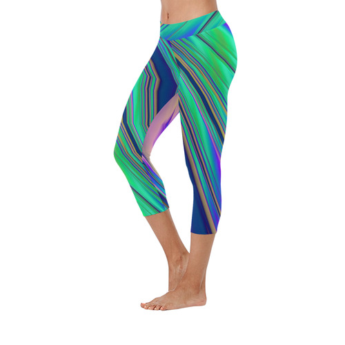 Cool Down Women's Low Rise Capri Leggings (Invisible Stitch) (Model L08)