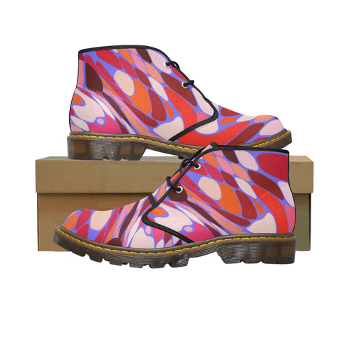 abstract dream 31A by JamColors Women's Canvas Chukka Boots (Model 2402-1)