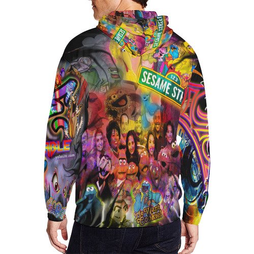 Sesame Street - By TheONE Savior @ ImpossABLE Endeavors All Over Print Full Zip Hoodie for Men (Model H14)